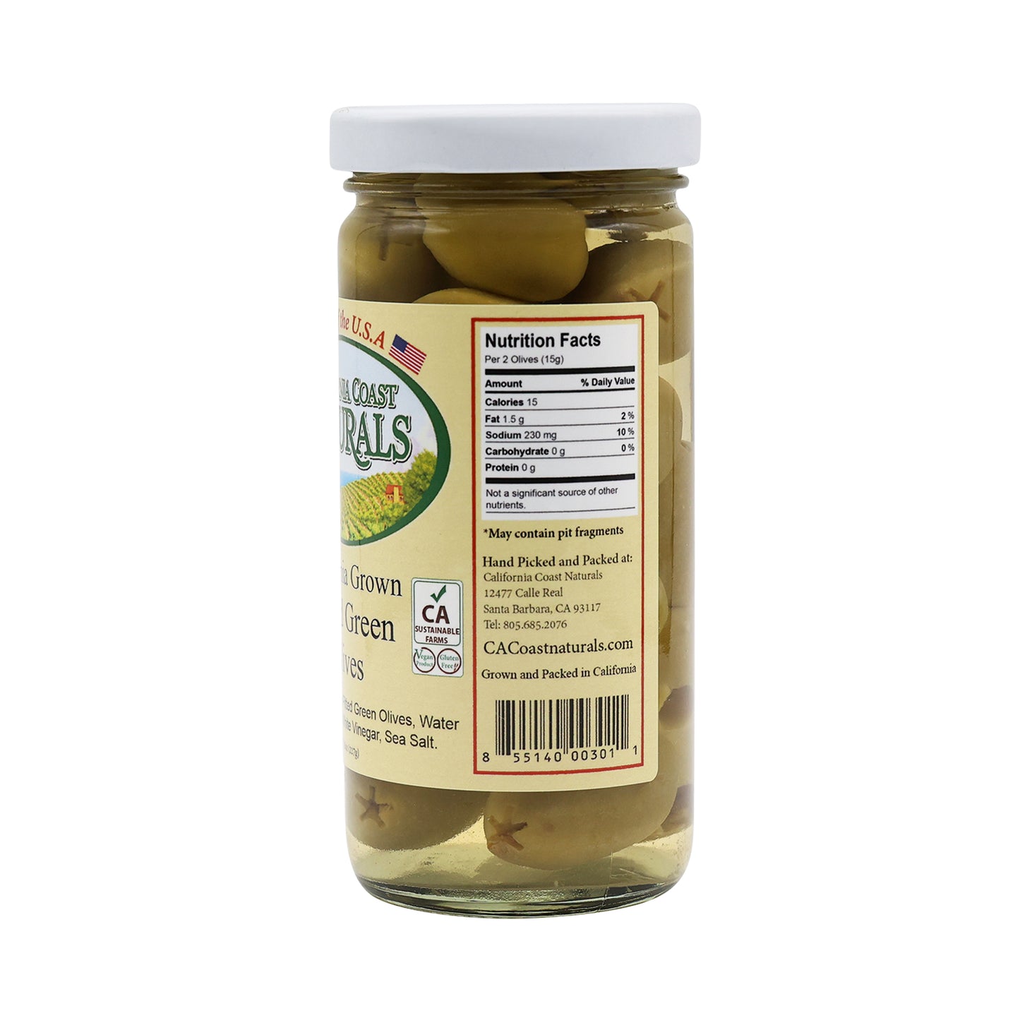 CA Grown Pitted Green Olives