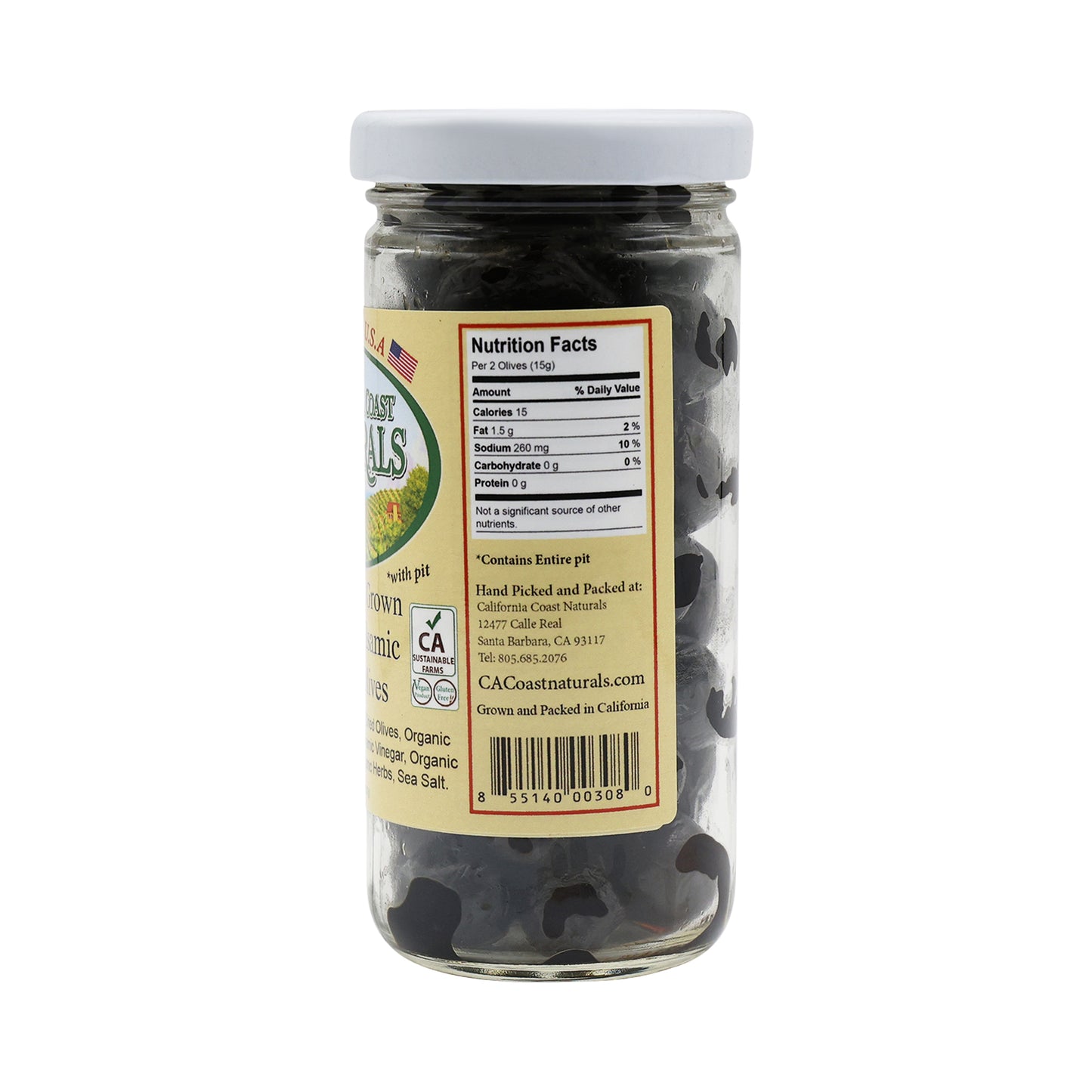 CA Grown Sweet Balsamic Sun Dried Olives 8oz