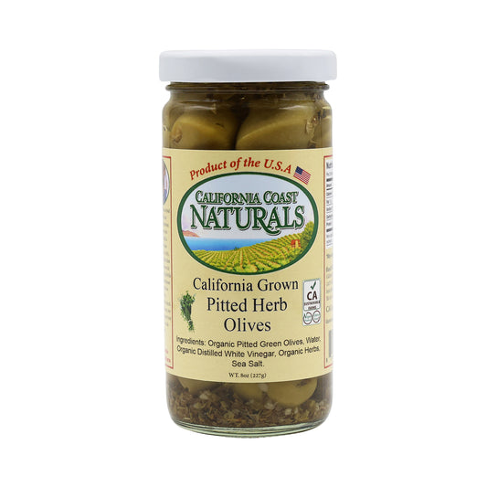 CA Grown Pitted Herb Olives