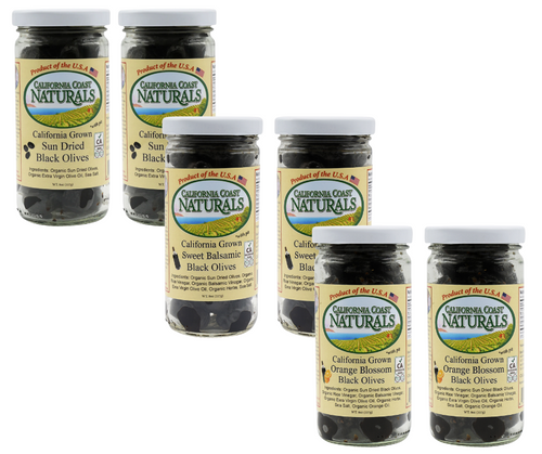 Sun Dried Black 6 Pack (2x Sun Dried, 2x Sweet Balsamic, 2x Orange Blossom)